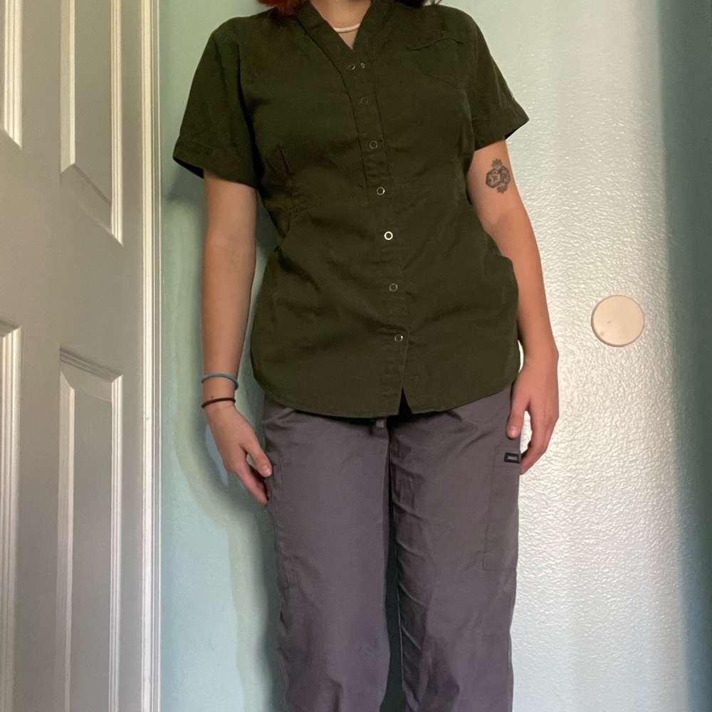Green Scrub Top.